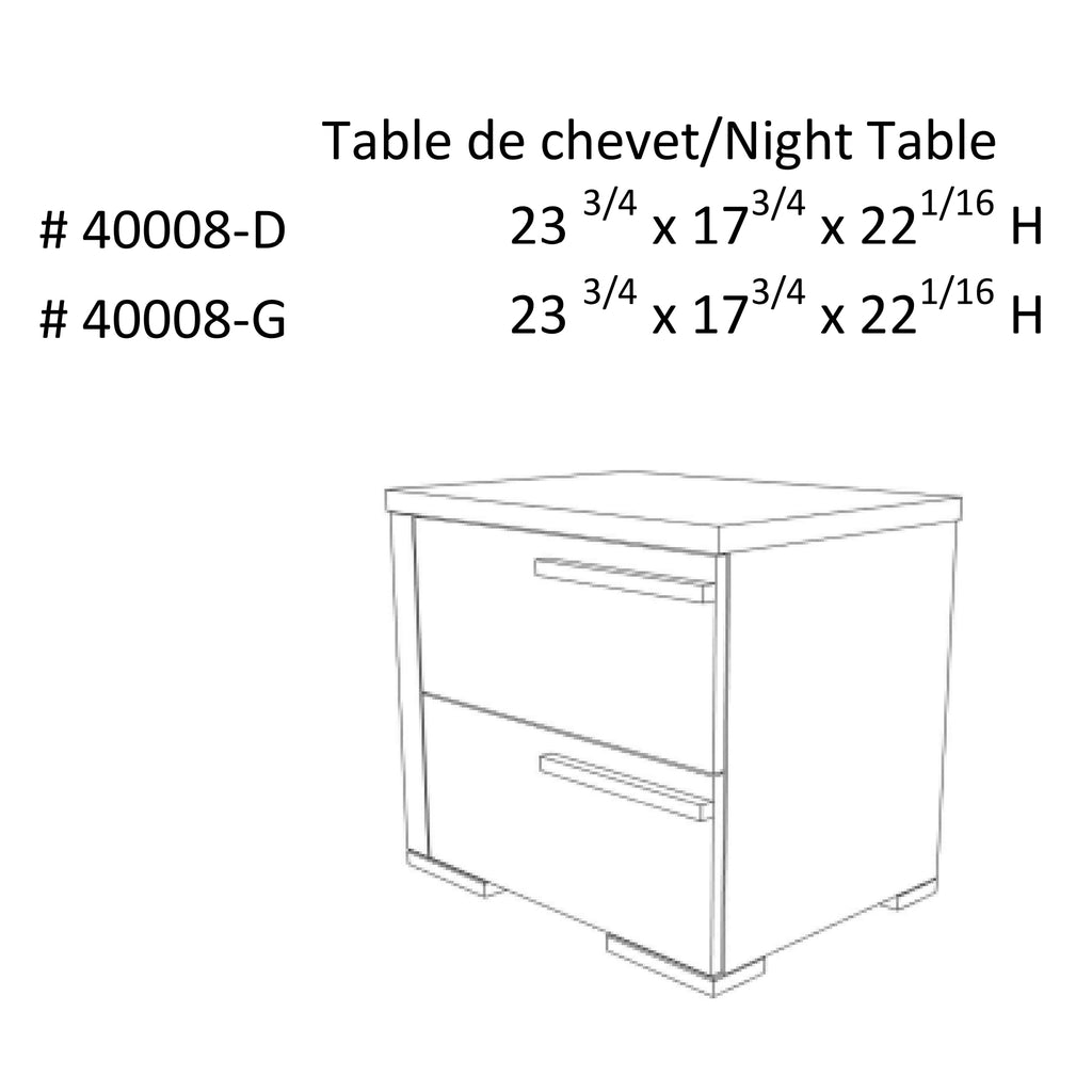 Table de nuit droite gabriella pour décoration de chambre, blanc