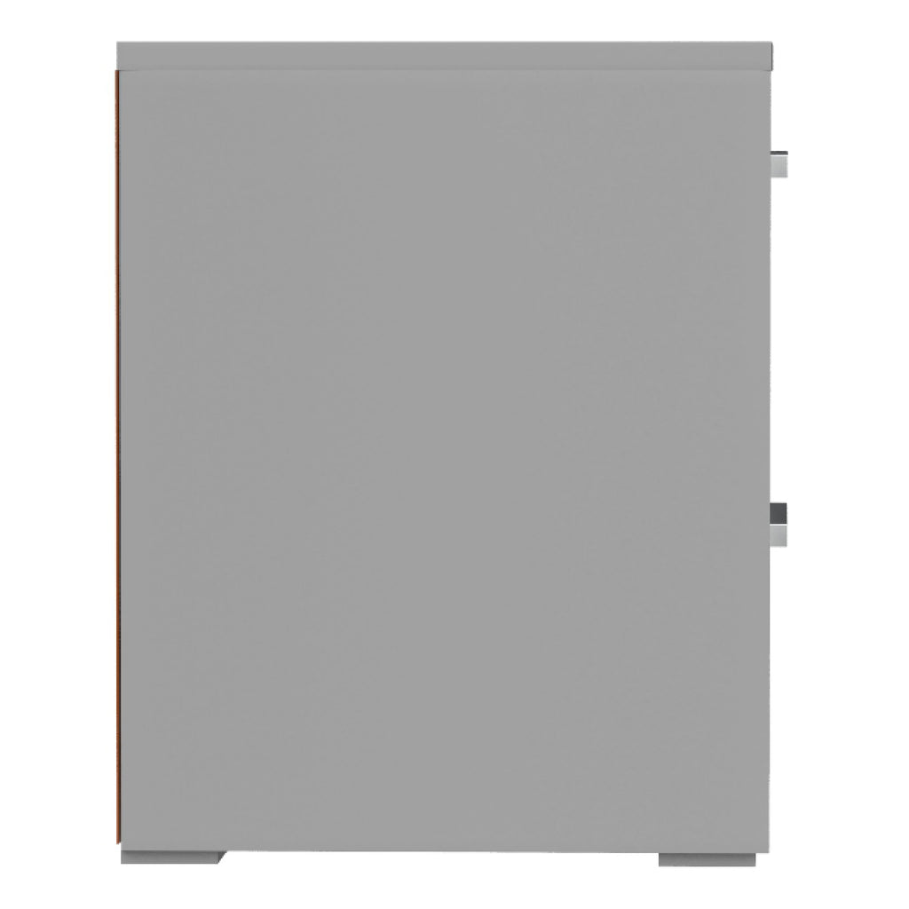 Table de nuit gauche gabriella pour décoration de chambre, gris clair & blanc