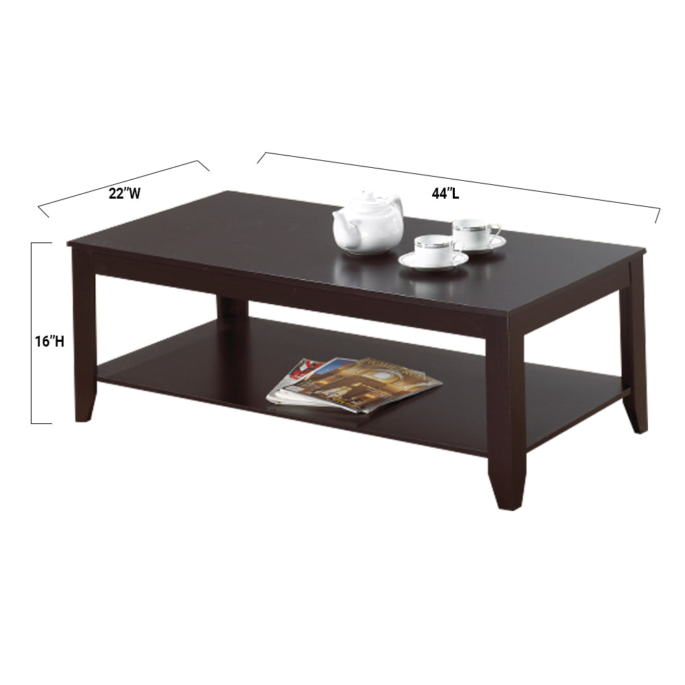 Bebelelo Set de table basse 3 pièces avec 2 tables d'appoint pour la décoration de la maison et du bureau, Espresso